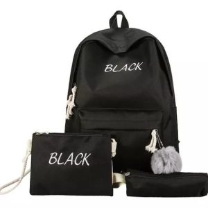 Bolso 3 En 1 De Lona Morral Escolar Mochila