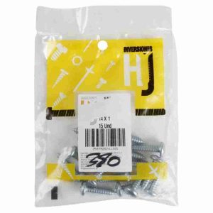 Tornillo autorroscante cabeza pan phillips 14 x 1" (15 unds)