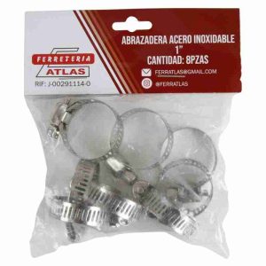 Abrazadera metálica liviana 1" (8 unds)