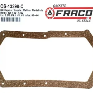 Empacadura Carter Motor Chevrolet 6v 231 252 Malibu Caprice