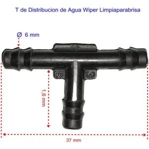 Conector  T Mangueras Distribucion Agua Limpiaparabrisa