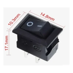 Apagador / Mini Switch Interruptor On/off Negro 2 Pines