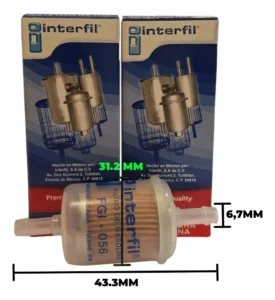 Filtro De Gasolina Interfil Universal Para Chevette Y Motos