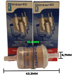 Filtro De Gasolina Interfil Universal Para Chevette Y Motos